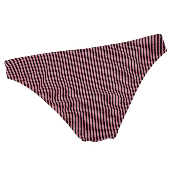 Cheeky Striped Bikini Bottom Juniors 3/5 Womens 0/2 Pink Black Xhilaration - Picture 8 of 12